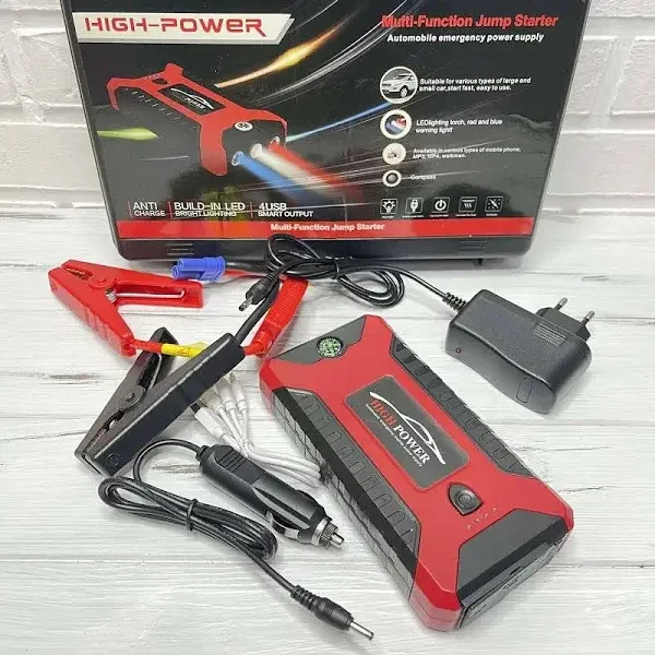 Мультифункціональний Jump Starter 29B 99800 mAh: Пусковий пристрій 600А, Power Bank та аварійний набір водія 4-в-1 29B-99 фото
