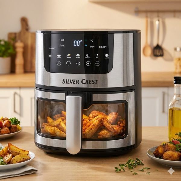 Аерогриль-мультипіч Silver Crest SC-8855S на 8 л (4200 Вт): Сенсорна фритюрниця без олії sc-8855s фото